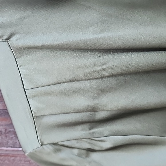 Lyaner Women's Satin Wrap V Neck Short Sleeve Blouse, Sz. Medium - Picture 3 of 8